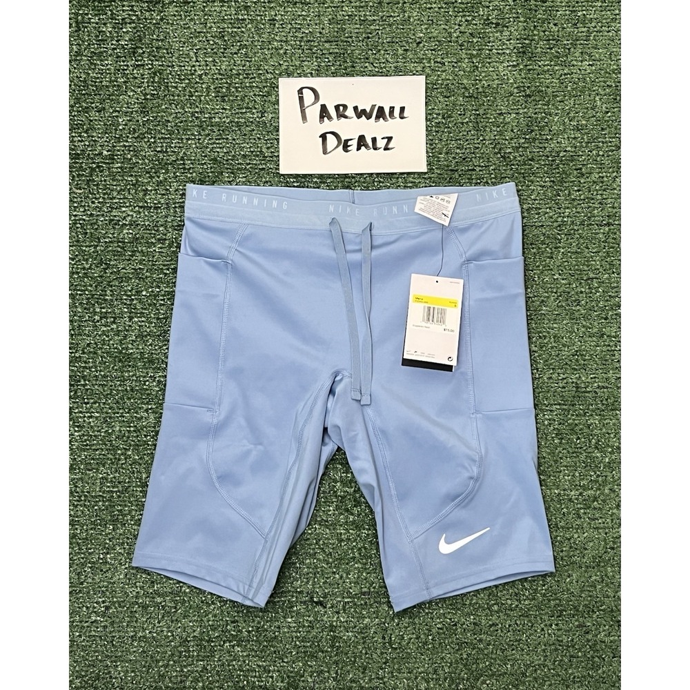 Nike Dri-FIT Stride 1/2 Length Running Tights Brief Lined Blue Small IF2040-486
